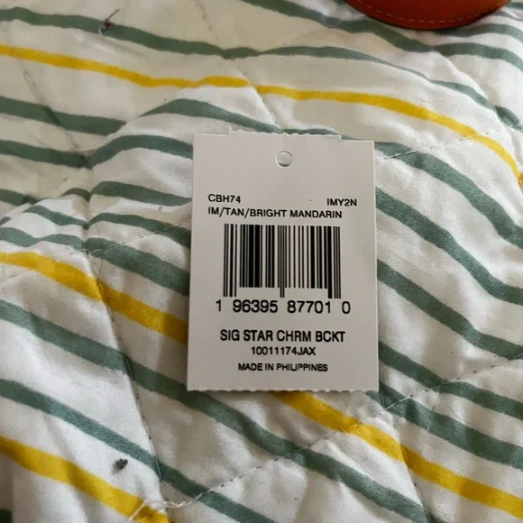 Coach Signature Canvas and Bright Mandarin City Bucket Bag - Picture 3 of 16